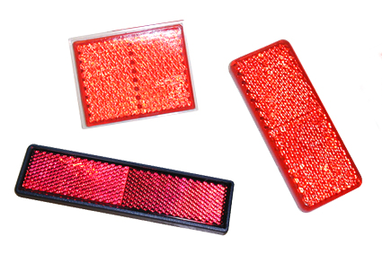 Reflector rechthoekig rood