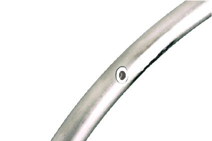 Duwring/hoepel tbv 24 inch Spiderwiel, bevestiging: 5 gaten M 5, aluminium zilver, Ø19x1,5mm