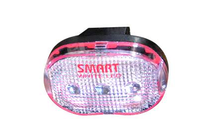 ** Knipperlicht Smart, wit glas, wit led licht, 2 functies, incl. clip-on houder en batterijen