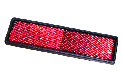 ** Reflector, rood, 122 x 32,5 mm, zelfklevend