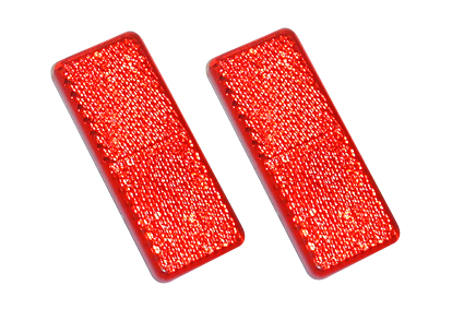 Reflector, rood, 70 x 28 mm, zelfklevend