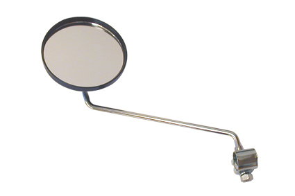 Spiegel Ø100 mm met kogelverstelling, zwart, met strop, stang Ø8 mm, prijs is per spiegel, verpakt per 2 stuks