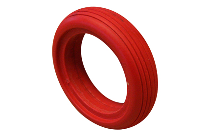 Band PU semi-lucht rood 5 x 1 (Ø125x30) velgbreedte 23-25mm lijnprofiel