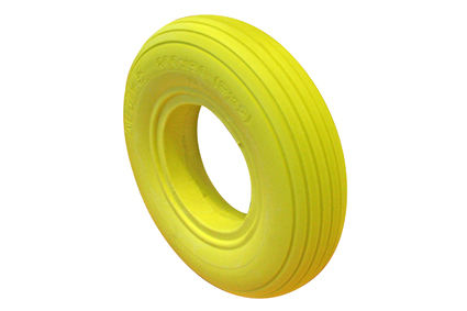 Band PU semi-lucht geel 7 x 13/4 (Ø175x45)  velgbreedte 30-32 mm lijnprofiel