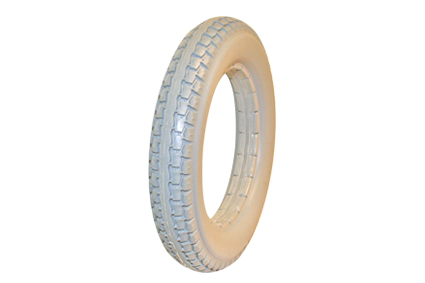 Band PU semi-lucht, grijs, 12½ x 2¼ (Ø330x55) velgbreedte 26-28mm, blokprofiel P103