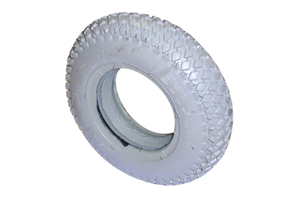 Volgeschuimde buitenband 8 x 2 (Ø200x50) grijs blokprofiel C-968, t.b.v. 2 delige aluminium velg, velgbed is vlak en breed 45mm.