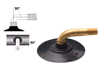 Binnenband lucht, maat 8 x 2 (Ø200x50) ook 7x1¾ (Ø175x45) Autoventiel 90/90 DIN 7777